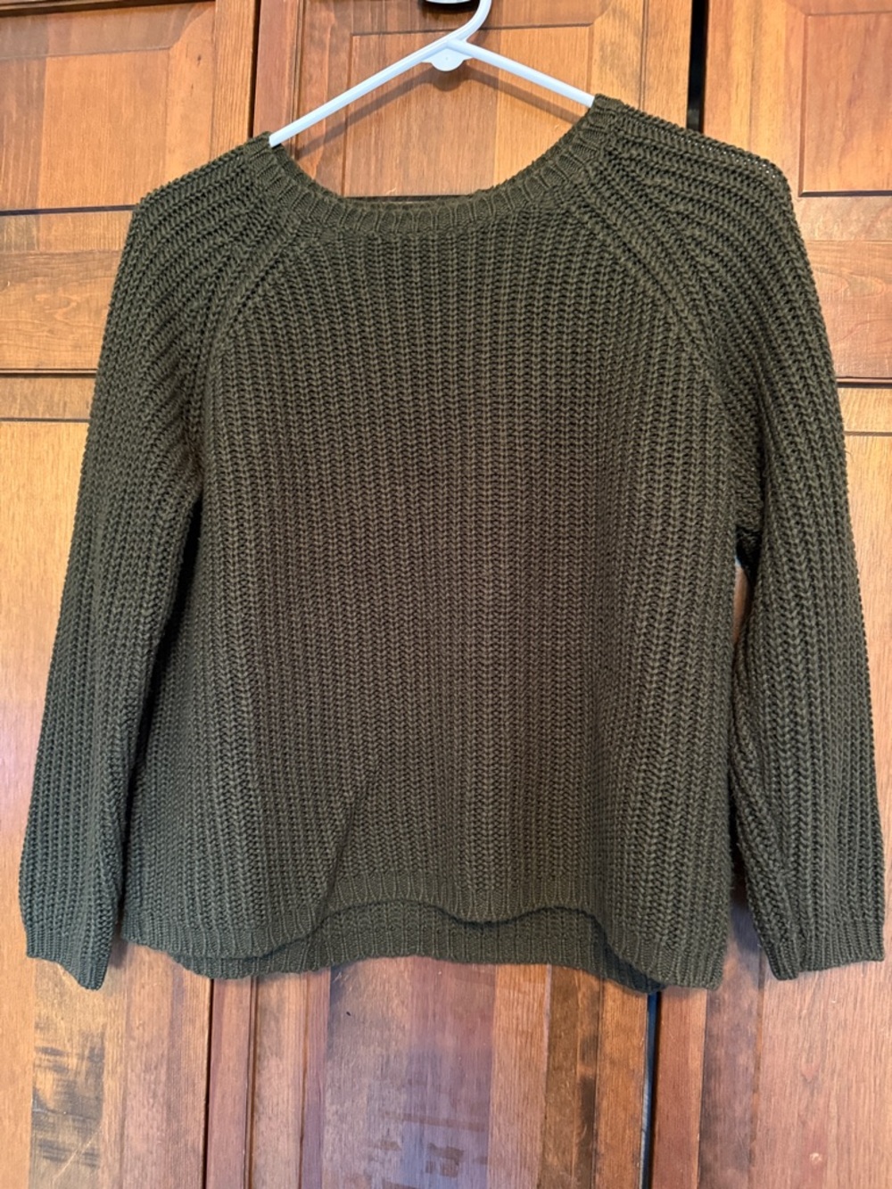 Forever 21 Olive Knit Crewneck Sweater